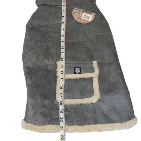 PETRAGEOUS Vest For Pet dog With Fleece Inside With Pocket, Gray, Large - Picture 4 of 10